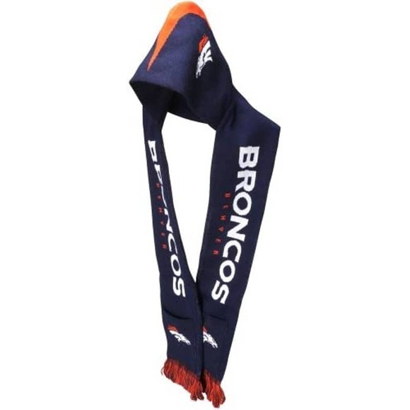 NEW NFL Denver Broncos Knit Hooded Winter Scarf - Picture 1 of 1
